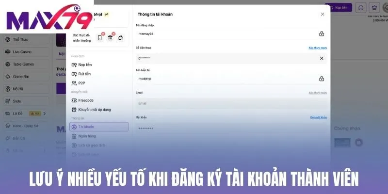 Lưu ý nhiều yếu tố khi đăng ký tài khoản thành viên