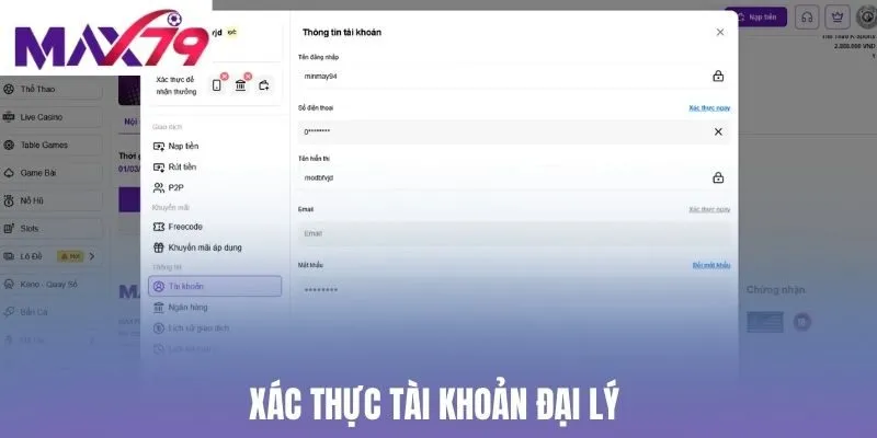 Xác thực tài khoản đại lý 